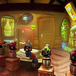 ペンキ噴射装置「トゥーントーン・スプラットマスター」は全8基置かれている(C)Disney