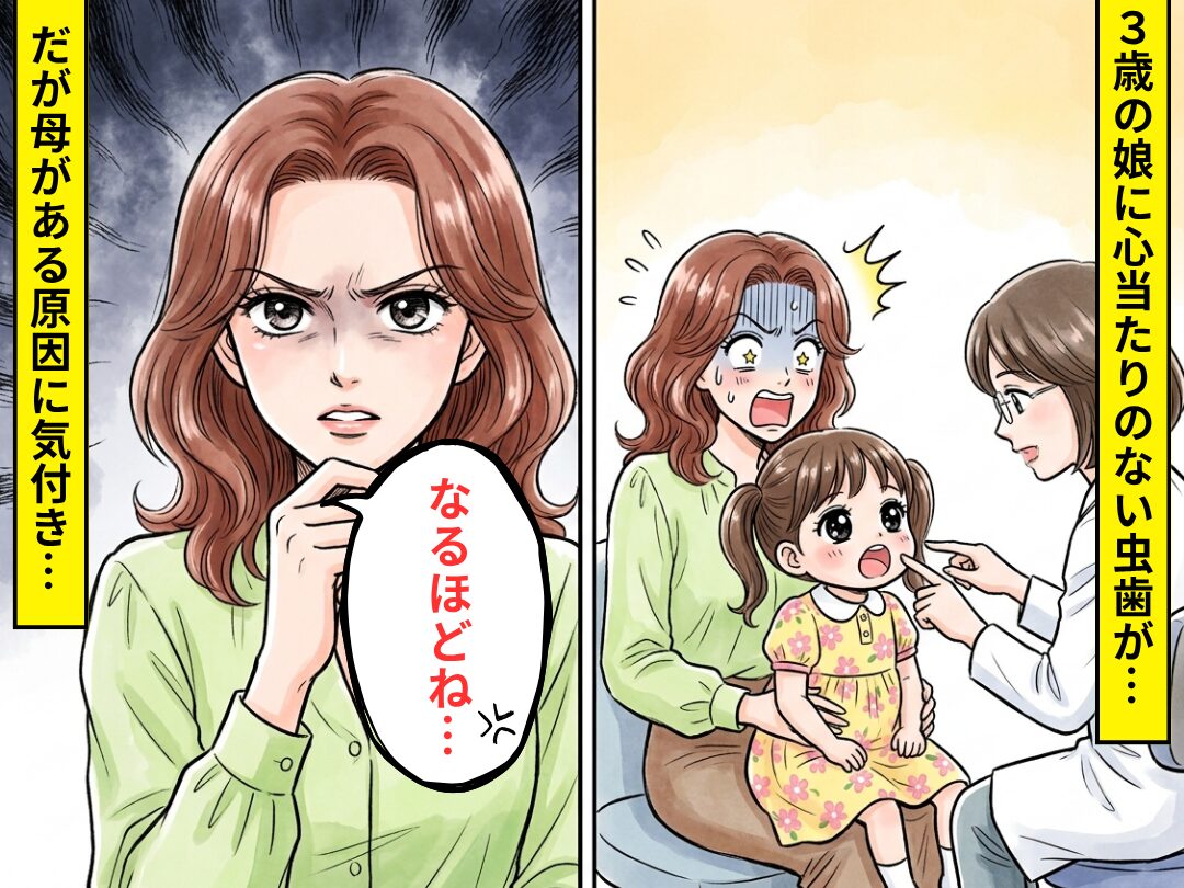 毎日歯磨きをして”お菓子”も食べてない3歳の娘が虫歯に！だが「なるほど…」ある原因に妻が気付いた話