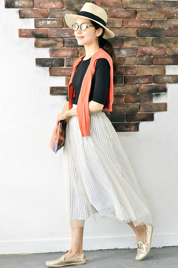 ストライプチュールスカート「coca」3,490円(税込)/画像提供:coca