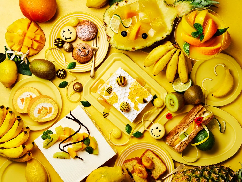 神戸で“黄色デザートブッフェ”「Happy Yellow Hunt」果物や蜂蜜のイエロースイーツ