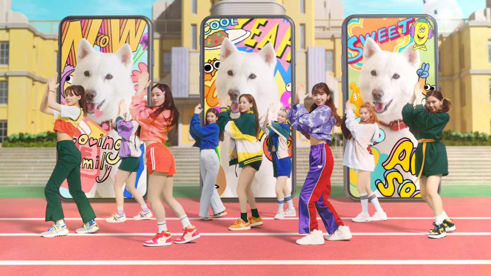 NiziU／新CM「スマホデビューのお約束」篇より（提供写真）