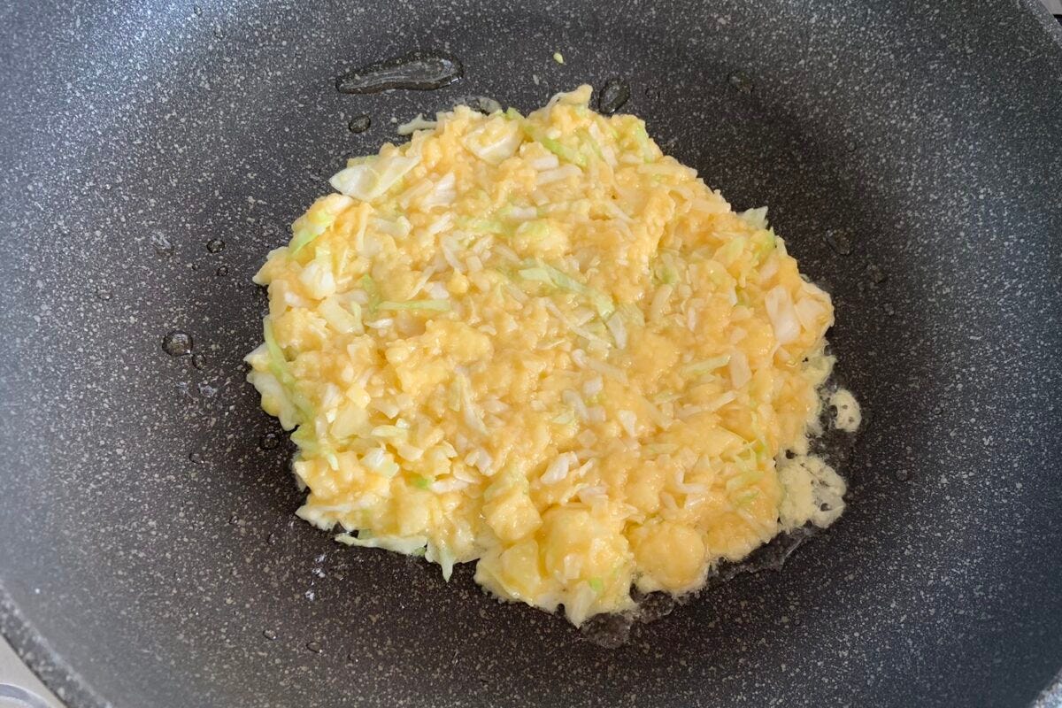 はんぺんで作るお好み焼き