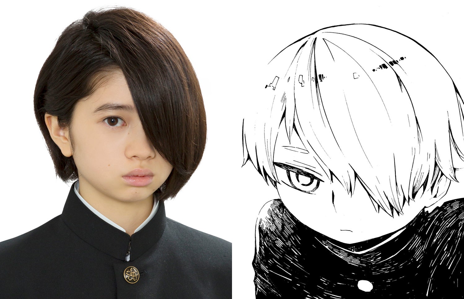 桜田ひよりと原作（C）鈴木小波／講談社・「ホクサイと飯さえあれば」製作委員会・MBS 