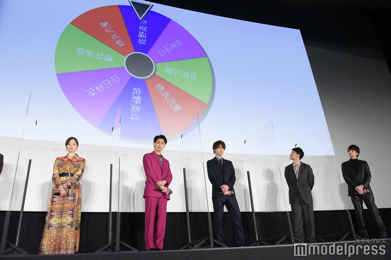 白石麻衣、横浜流星、佐野勇斗、櫻井海音、三浦翔平（C）モデルプレス