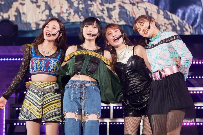 村瀬紗英、太田夢莉、吉田朱里、渋谷凪咲(C)NMB48