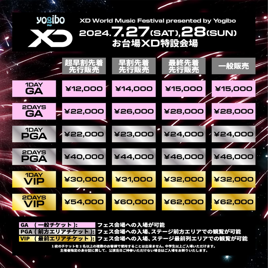 「XD World Music Festival」チケット情報（提供写真）