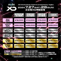 「XD World Music Festival」チケット情報（提供写真）
