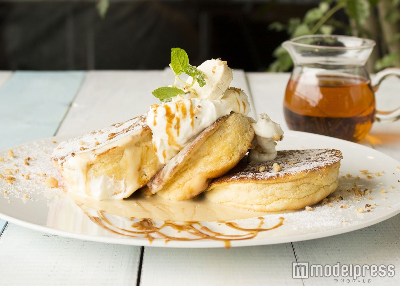 ロイヤルミルクティーのパンケーキ　￥1，280／画像提供：湘南パンケーキ