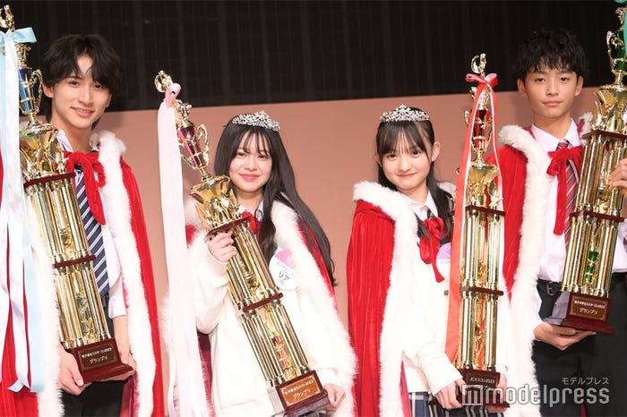 植野花道くん、リアさん、みおさん、竹内琉斗くん(C)モデルプレス