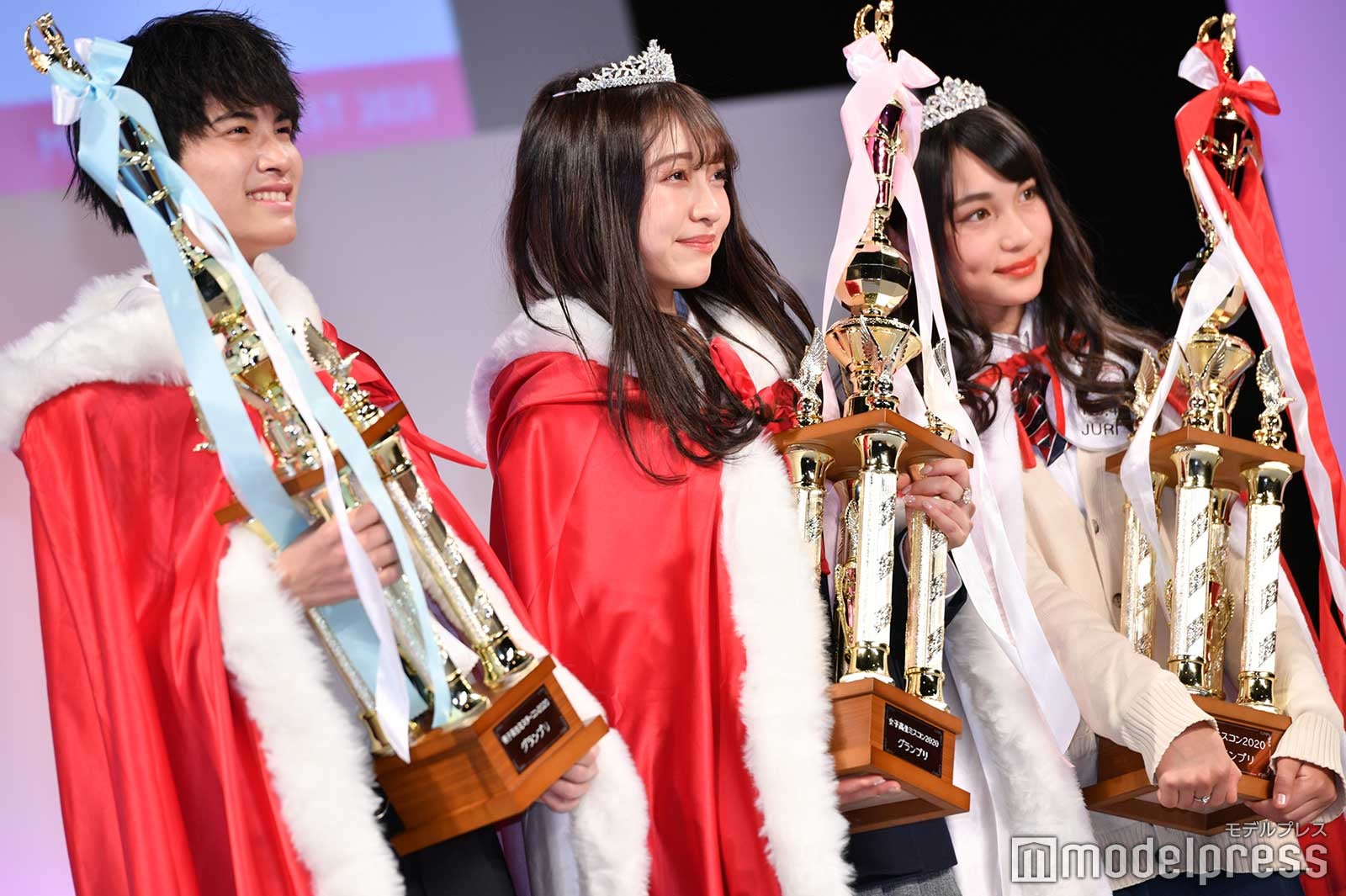 男子高生ミスターコングランプリ・中野晴仁くん、女子高生ミスコングランプリ・ひっか、JCミスコングランプリ・JURI（C）モデルプレス