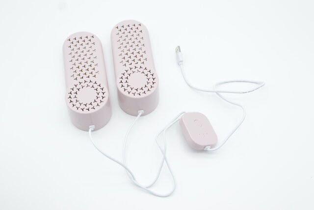スリーピーのUSB式シューズドライヤーのピンク