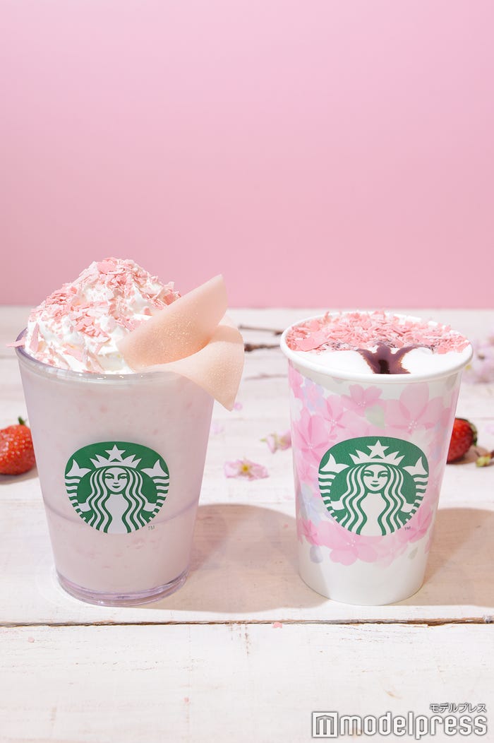 スタバ新メニュー 満開の桜を表現 もちもち白玉入フラペ 春色ラテ 試飲レポ モデルプレス スタバ新メニュー 満開の桜を表現 もちもち白玉入フラペ 春色ラテ 試飲レポ モデルプレス