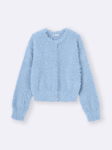 GU シャイニークルーネックカーディガン GUのシャイニークルーネックカーディガン