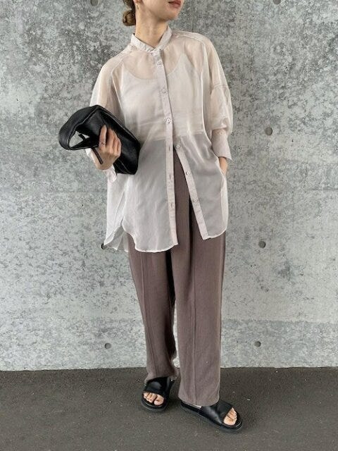 シアーシャツ コーデ シアーシャツ コーデ