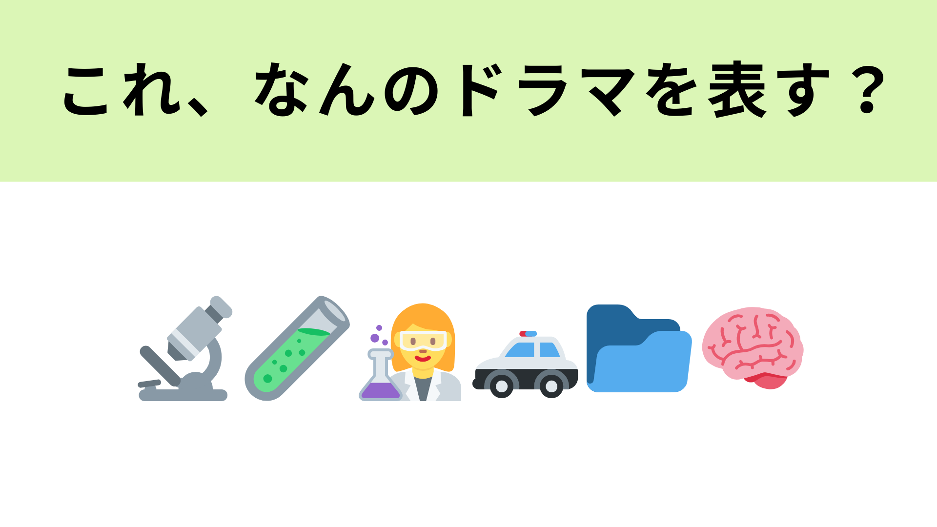 この絵文字はなんのドラマを表す？科学の力で事件を解決！