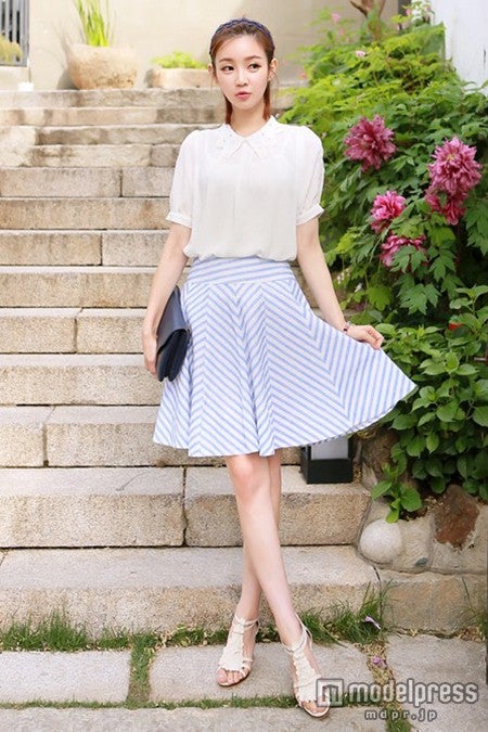 フレアボーダースカート「OGAGE JAPAN」5,980円（税込）