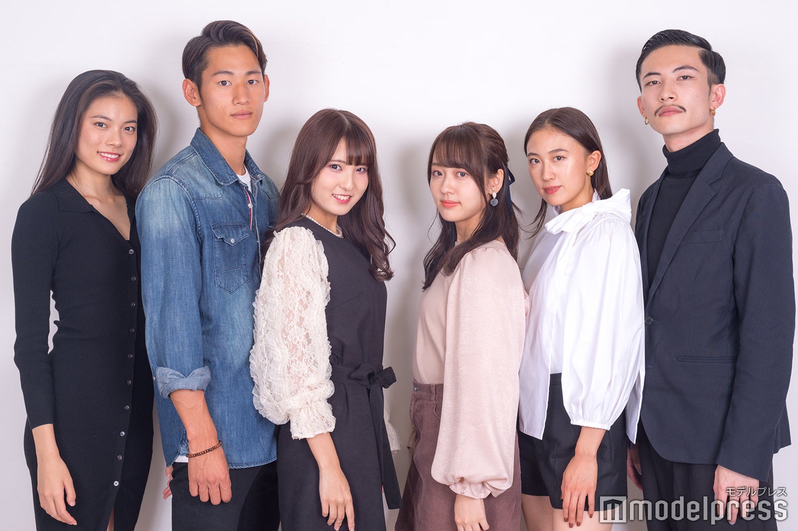 「Sophian’s Contest2020」ファイナリスト（左から）高橋彩里、田中哲也、吉開優姫、三好百花、北脇里紗、山本大葵（C）モデルプレス