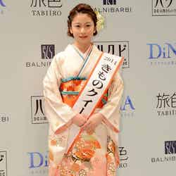「きものクイーン2014」で見事栄冠に輝いた女優・小澤美里さん（おざわみさと／23）