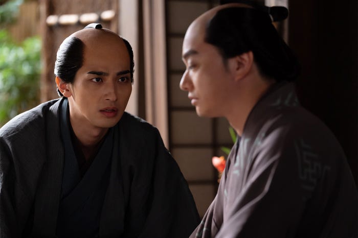 横浜流星、染谷将太「べらぼう~蔦重栄華乃夢噺~」第43話(C)NHK