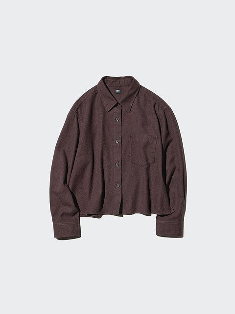 ユニクロ フランネルボクシーシャツ ユニクロのフランネルボクシーシャツ