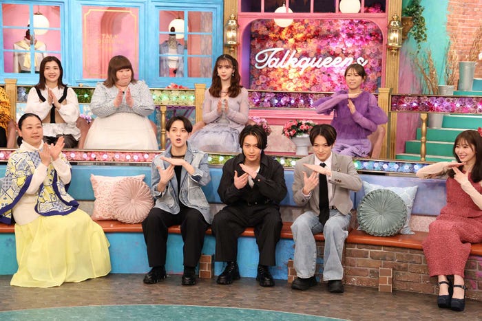 (上段左から)福田麻貴、かなで、藤田ニコル、若槻千夏(下段左から)いとうあさこ、宮近海斗、松田元太、松倉海斗、指原莉乃(C)フジテレビ