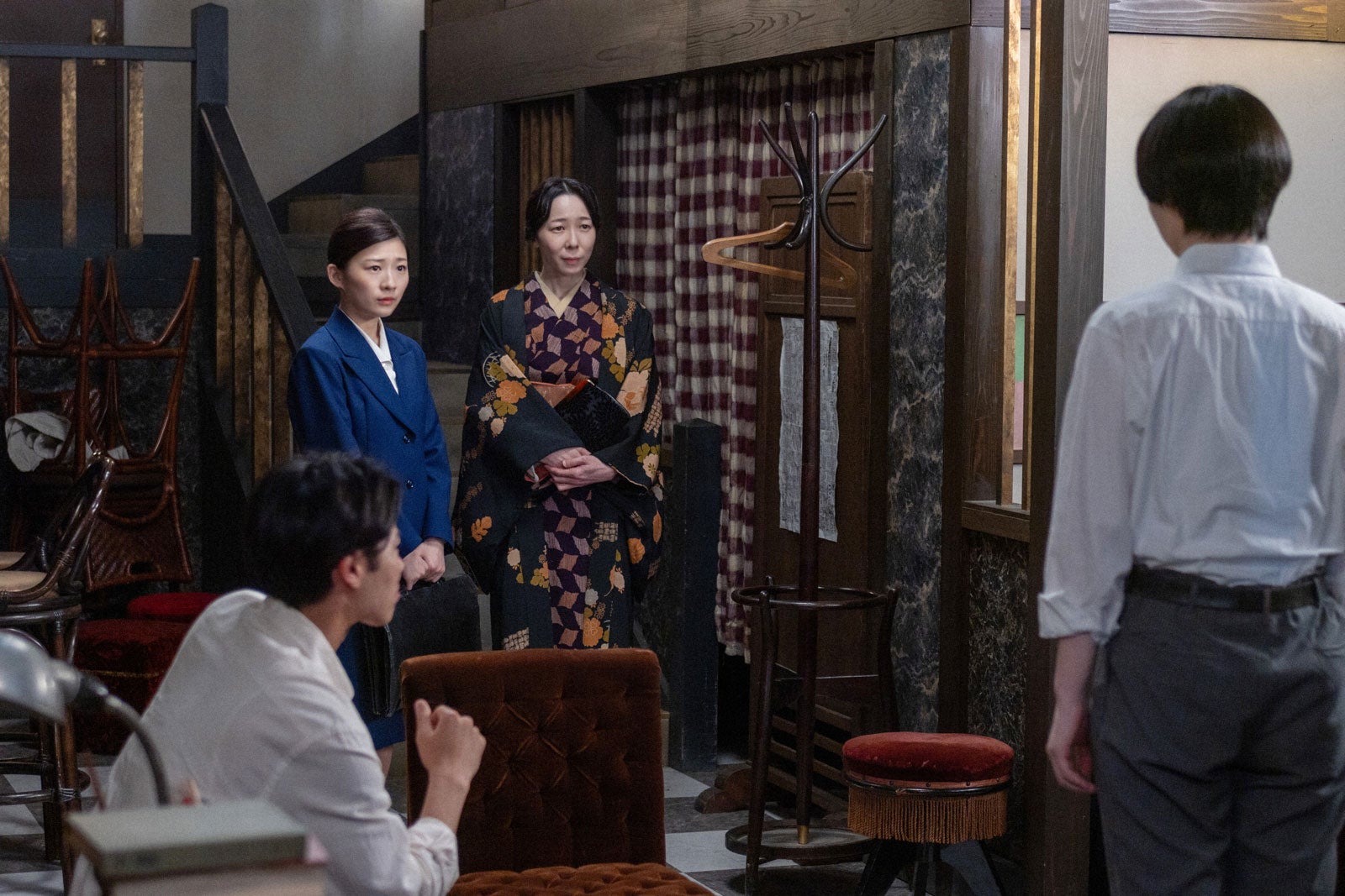 戸塚純貴、伊藤沙莉、平岩紙、土居志央梨「虎に翼」第62話（C）NHK