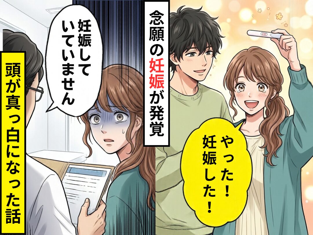 「やった！妊娠した！」念願の妊娠。急いで産婦人科を予約するが⇒医師「妊娠していません」頭が真っ白になった話