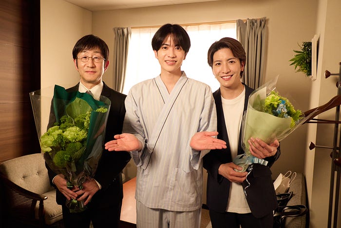 矢柴俊博、志尊淳、松岡卓弥「10回切って倒れない木はない」(C)日本テレビ