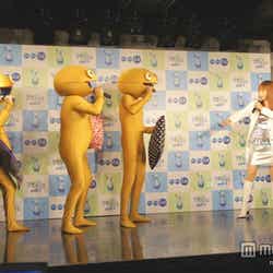 (左から)谷田部俊、杉山裕之、坪倉由幸、中川翔子