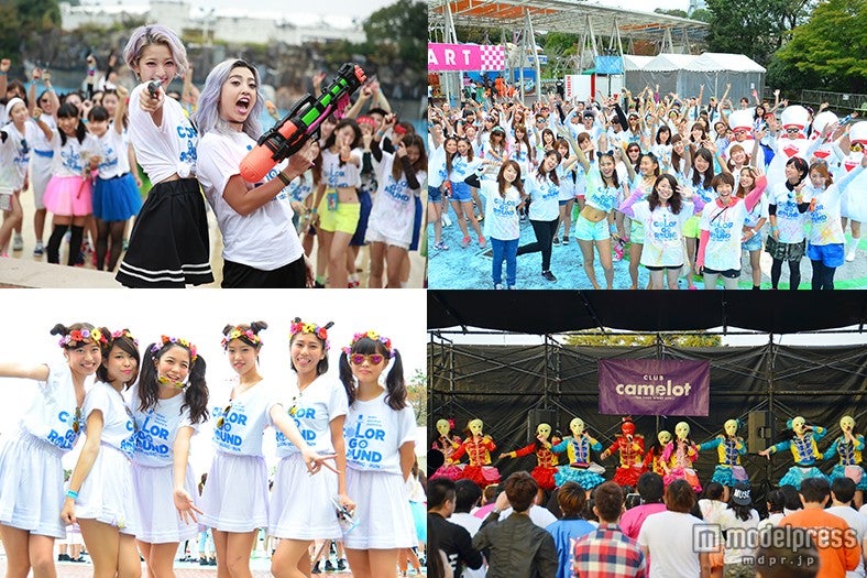 植野有砂、なつぅみ、仮面女子も参戦 “COLOR GO ROUND”で全身カラーまみれに