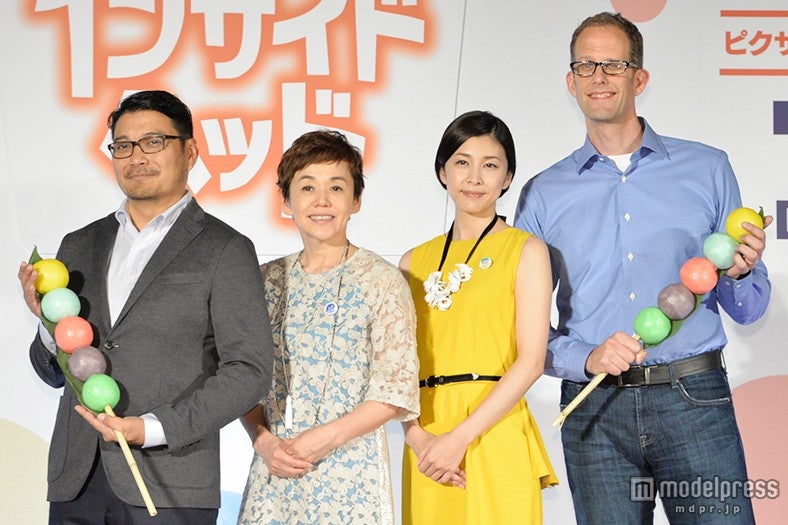 （左から）ロニー・デル・カルメン共同監督、大竹しのぶ、竹内結子、ピート・ドクター監督