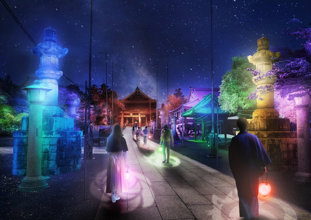 参道ライトアップ-光の響縁-／画像提供：ネイキッド
