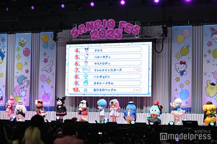 「2025年サンリオキャラクター大賞」4~10位「SANRIO FES 2025」の様子(C)モデルプレス