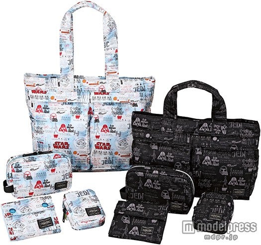 トートバッグL￥29，800、トートバッグM￥24，800、ポーチM￥7，000、ポーチS￥5，500、ウォレット￥13，000／（C）＆TM Lucasfilm Ltd． 