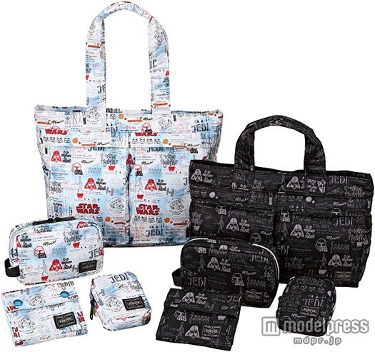 トートバッグL¥29,800、トートバッグM¥24,800、ポーチM¥7,000、ポーチS¥5,500、ウォレット¥13,000/(C)&TM Lucasfilm Ltd.
