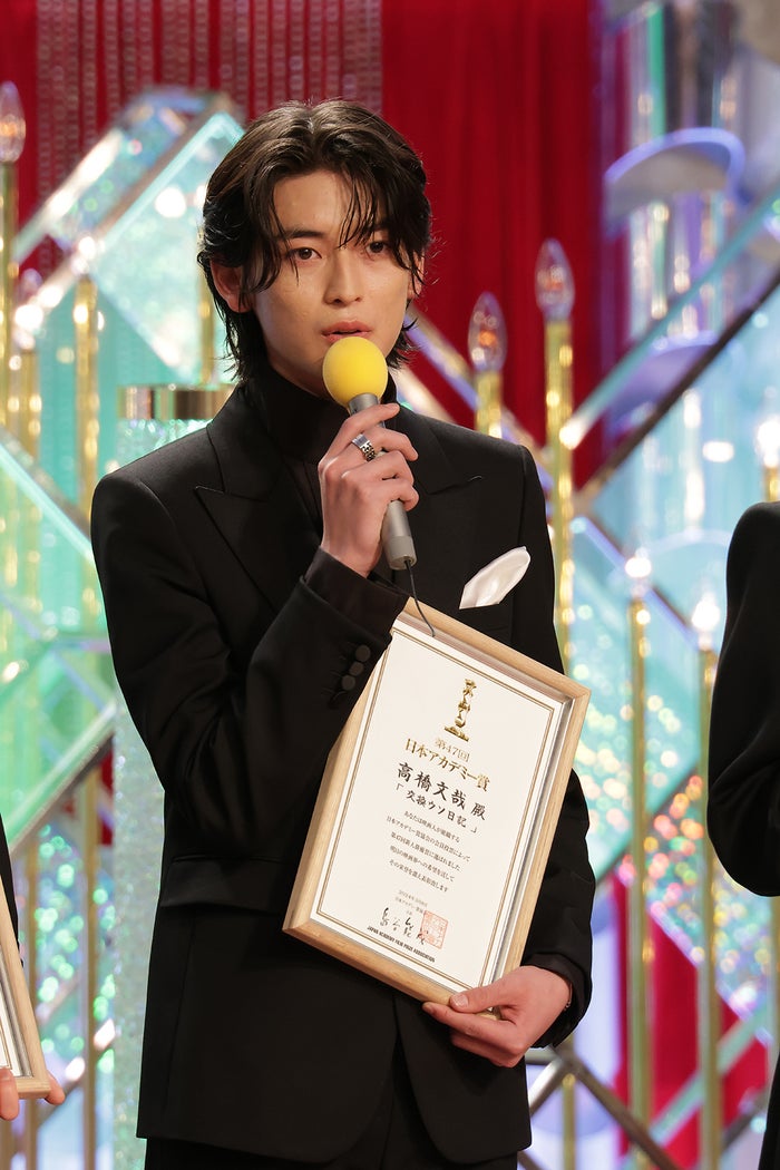高橋文哉「芝居の1番の赤ちゃん」新人俳優賞受賞で向上心のぞかせる＜第47回日本アカデミー賞＞