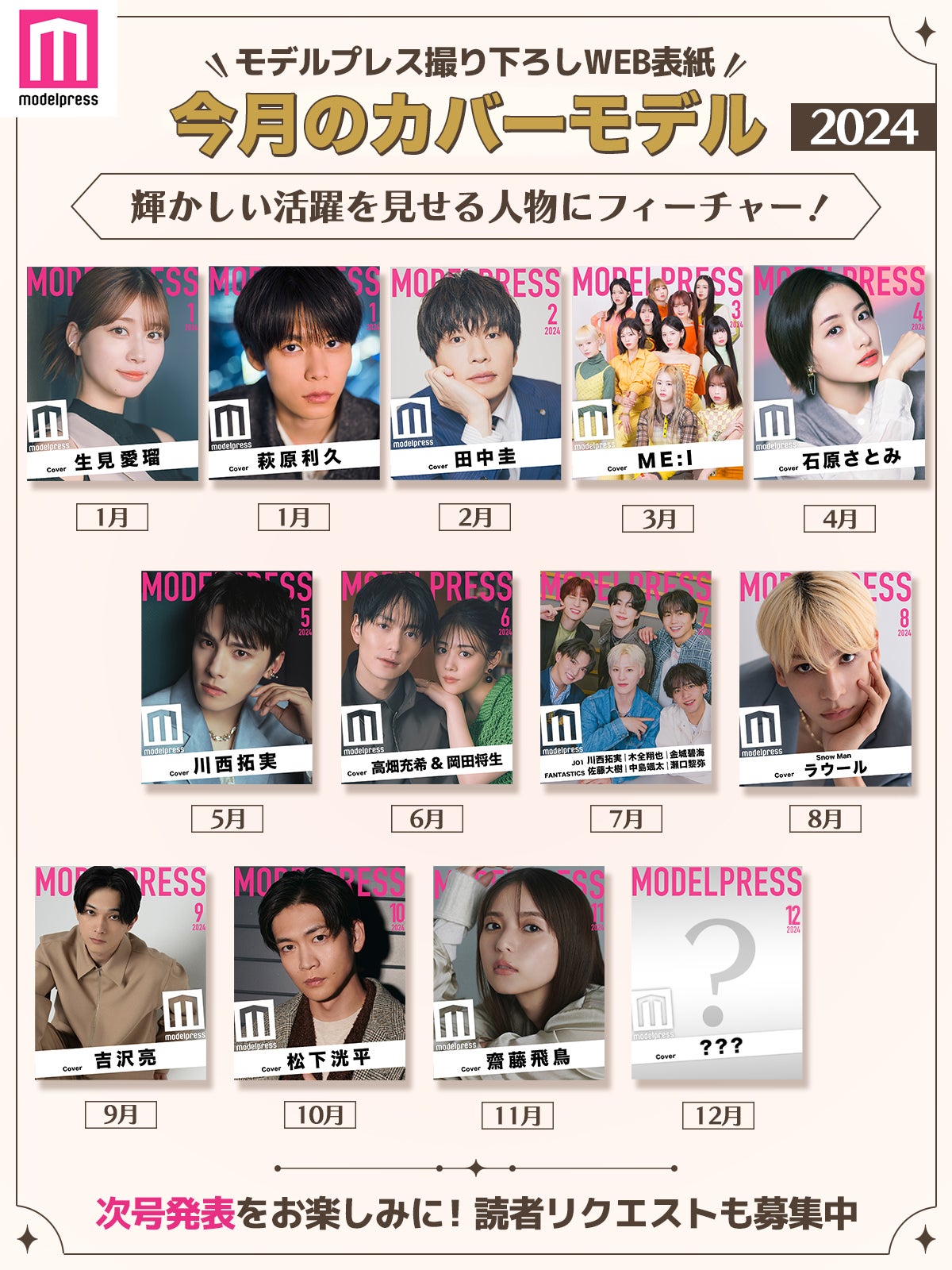 2024年モデルプレス「今月のカバーモデル」