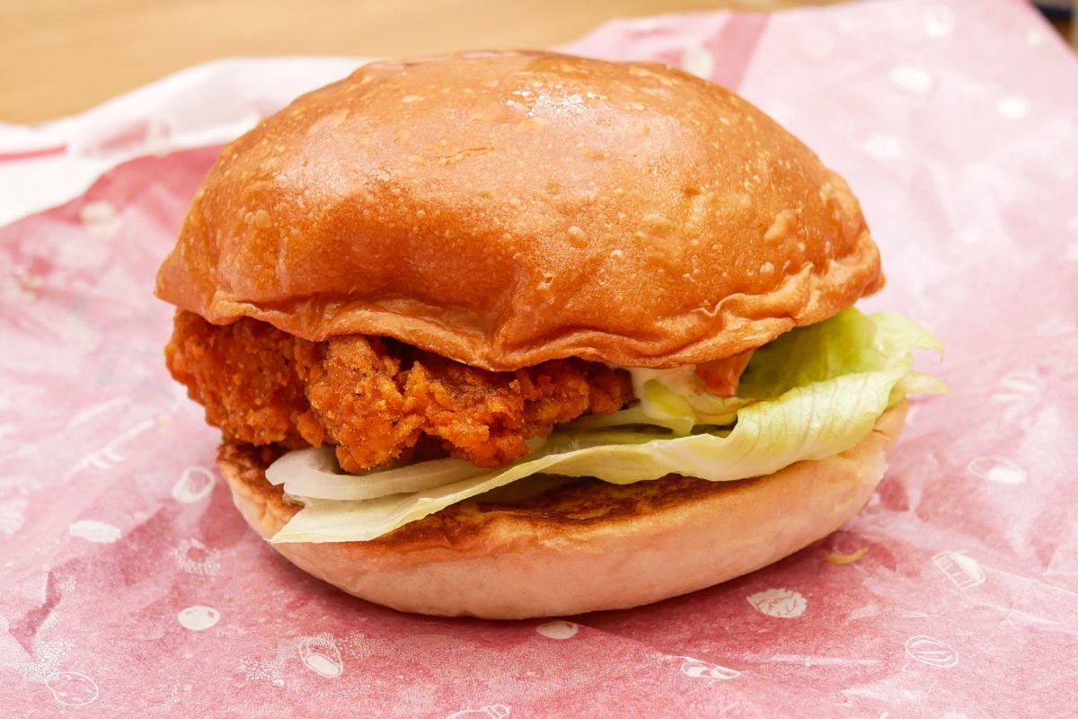 ホットチーズチキンフィレバーガー