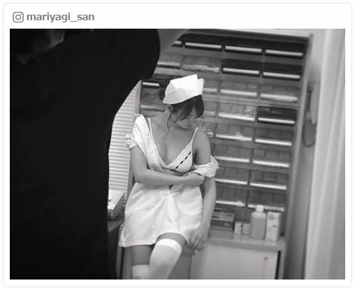 永尾まりや、ナース服で美バストあらわ 過激ショットに反響殺到