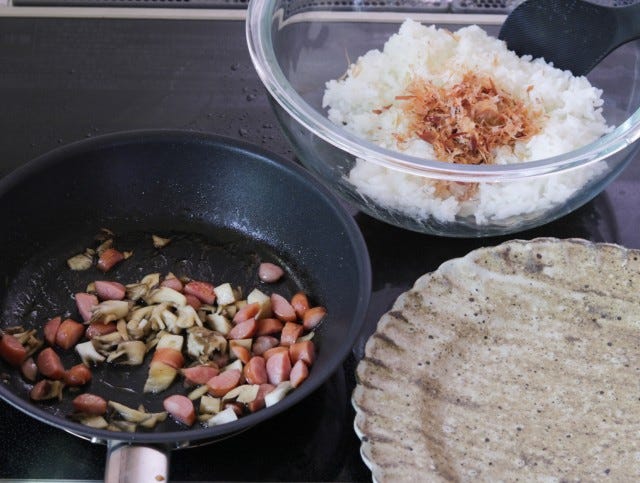 舞茸おにぎり材料