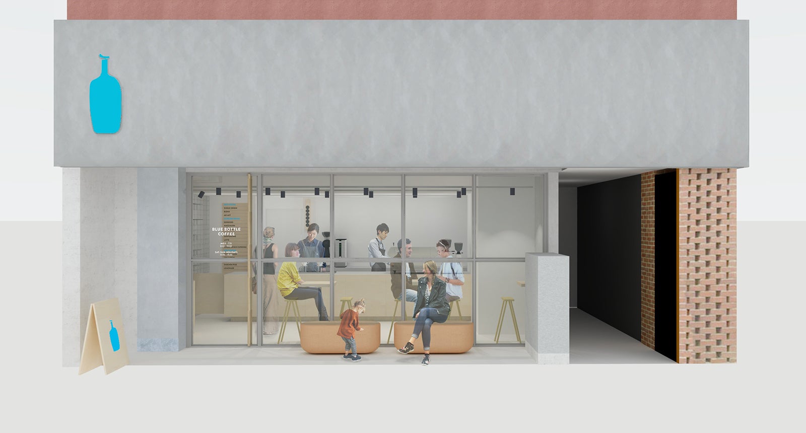 ブルーボトルコーヒー 池袋カフェ」／画像提供：Blue Bottle Coffee Japan