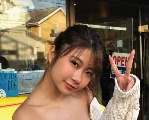 美女サーファー・藤井える、初水着グラビアで美谷間&ヘルシーボディあらわ