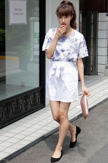 リボン付きミニタイトスカート「coca」3,690円 (税込)