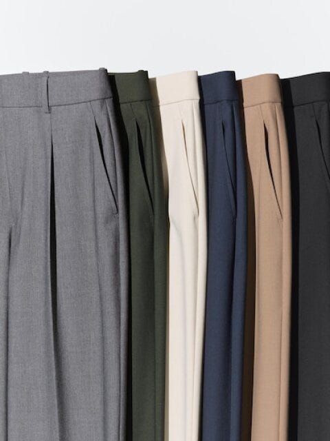 ユニクロ　タックワイドパンツ　6色