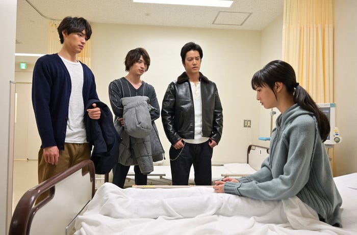 福士蒼汰、横浜流星、桐谷健太、菜々緒/「4分間のマリーゴールド」第8話より(C)TBS