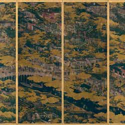 重要文化財「洛中洛外図屏風」(右側)