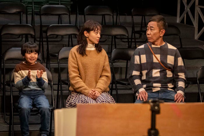 (左から)石塚陸翔、奈緒、木梨憲武「春になったら」第7話より(C)カンテレ