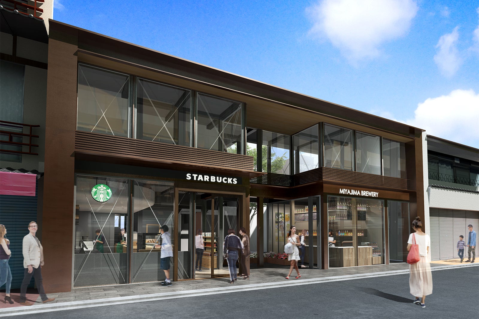 店舗外観 ※パースはイメージ／画像提供：スターバックス コーヒー ジャパン