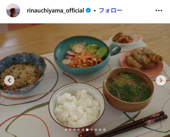 内山理名のInstagramより