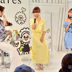 佐田真由美(中央)と佐々木敬子(右)